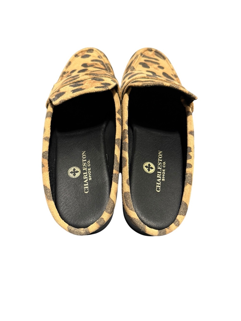 Charleston Shoe Co. Georgia Loafer Slide Mules - Leopard Print size 8 - Picture 5 of 9